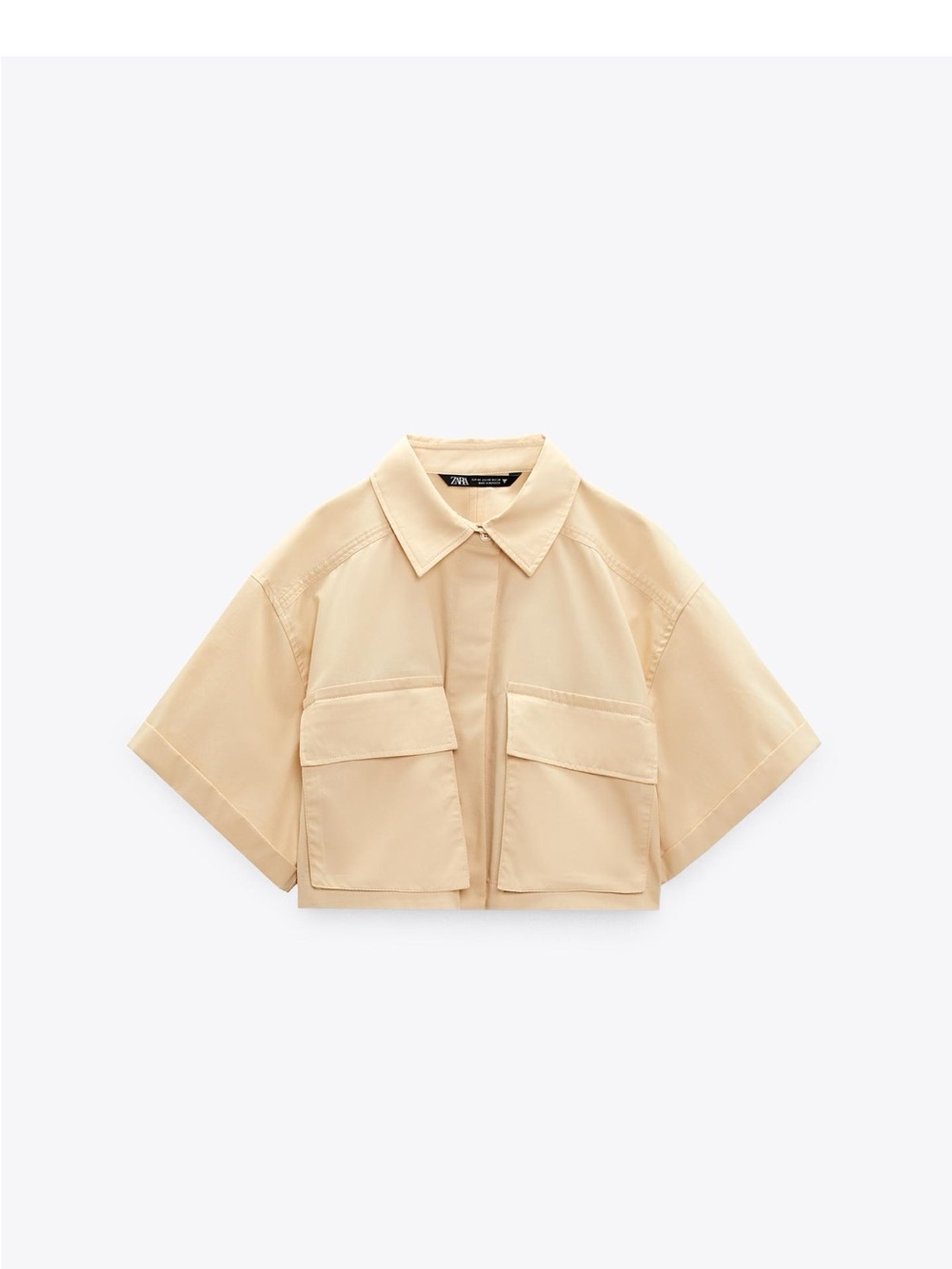 Cropped Gabardine Shirt